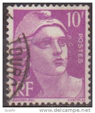 Francia 1948 Scott 600 Sello º Basico Marianne 10F France Stamps Timbre Frankreich Briefmarke Francia Francobolli - Usados