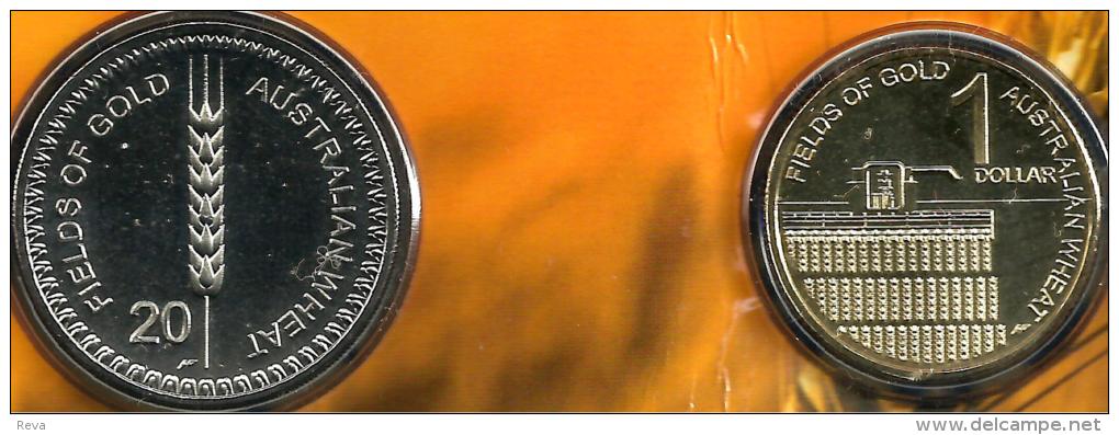 AUSTRALIA $1 & 20 CENTS  WHEAT FOOD  2012 ONE YEAR TYPE UNC  NOT RELEASED READ DESCRIPTION CAREFULLY !!! - Mint Sets & Proof Sets