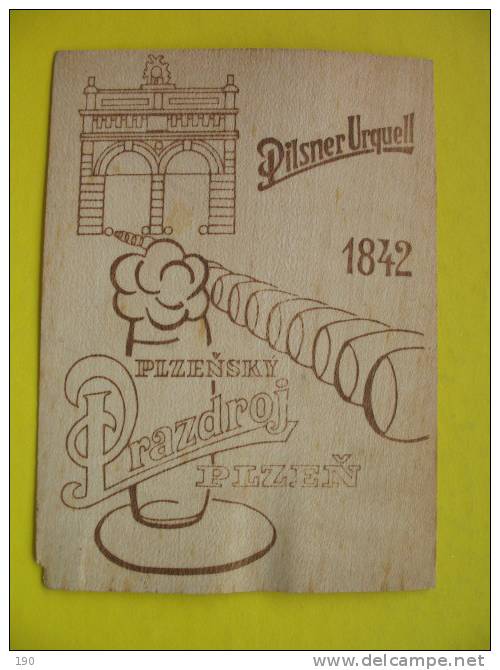 WOOD POSTCARD:PILSNER URQUEL PLZEN - Other & Unclassified