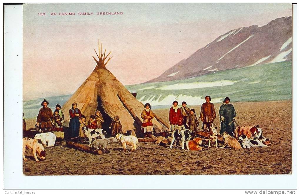 FAMILLE ESKIMO/ VERSION COLORISEE   - 00 1650 - - Groenland