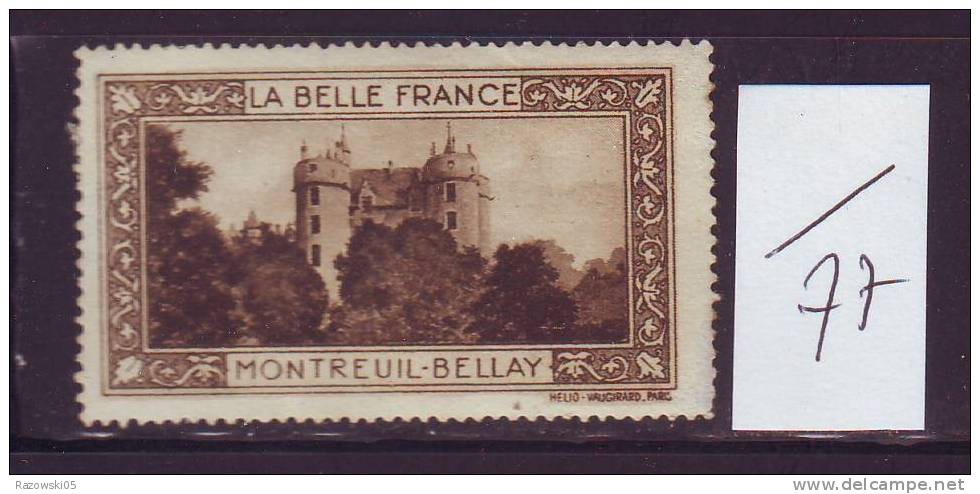 FRANCE. TIMBRE. VIGNETTE. CINDERELLA. BELLE FRANCE...................MONTREUIL BELLAY - Turismo (Viñetas)