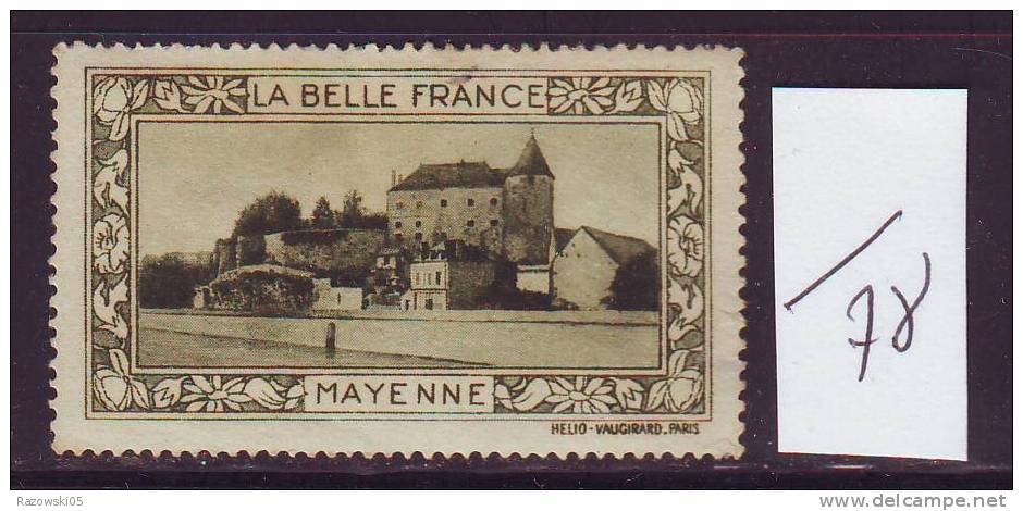 FRANCE. TIMBRE. VIGNETTE. CINDERELLA. BELLE FRANCE...................MAYENNE - Tourismus (Vignetten)