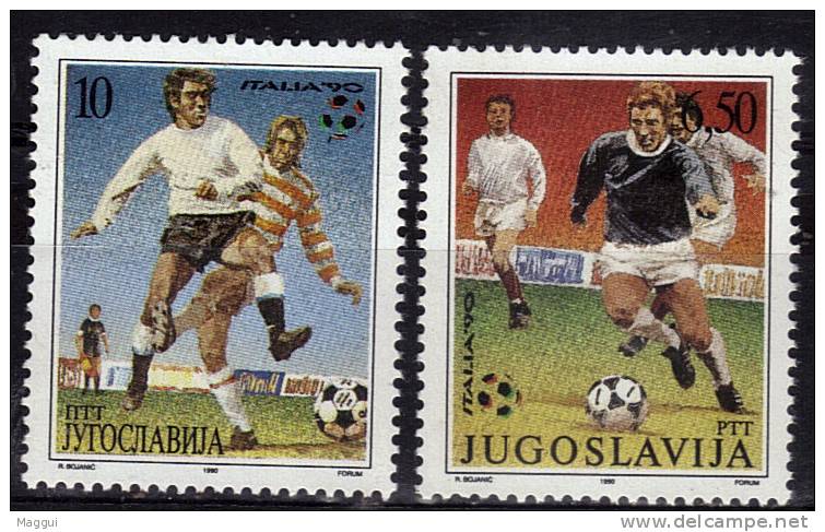 YOUGOSLAVIE     N°  2282A/B   * *   Cup  1990    Football  Soccer  Fussball - 1990 – Italië