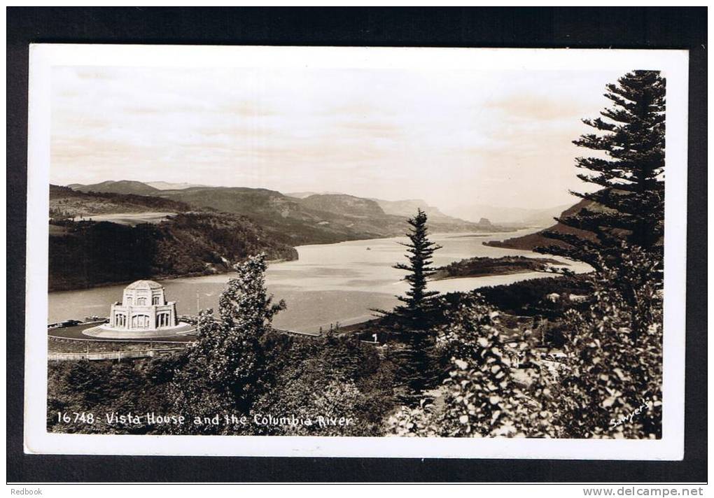 RB 801 - Real Photo Postcard Vista House And The Columbia River Near Portland Oregon USA - Portland