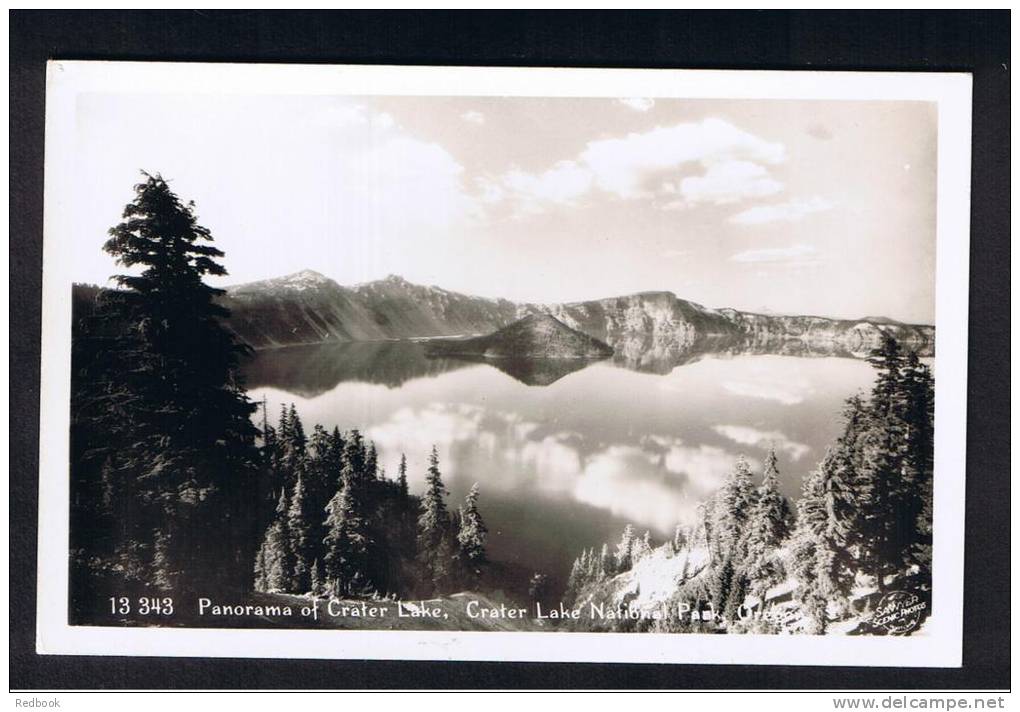 RB 801 - Real Photo Postcard Panorama Of Crater Lake  National Park Oregon USA - Sonstige & Ohne Zuordnung