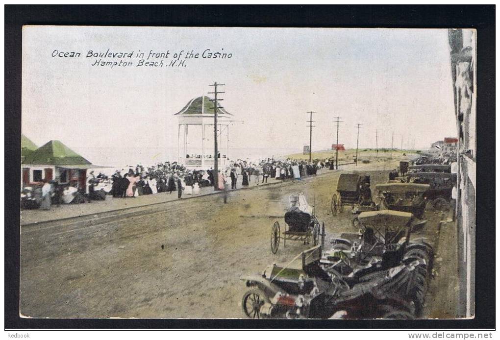 RB 801 - Early Postcard Ocean Boulevard In Front Of The Casino Hampton Beach New Hampshire USA - Other & Unclassified