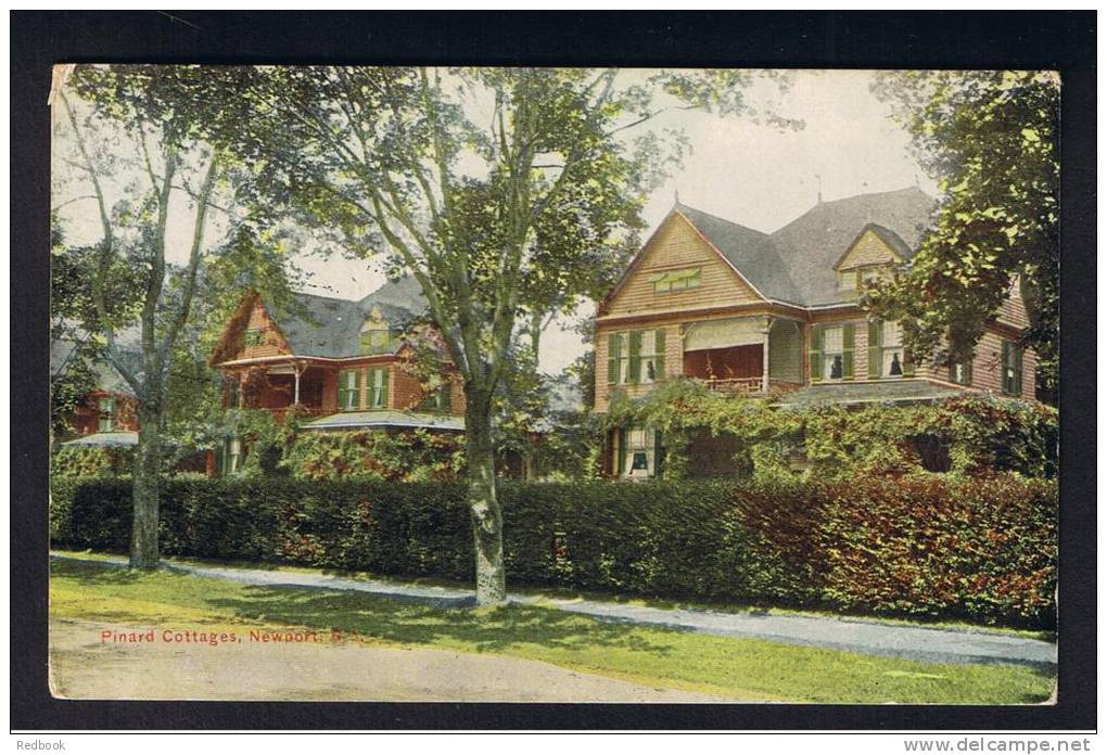 RB 801 - Early Postcard Pinard Cottages Newport Rhode Island USA - Newport