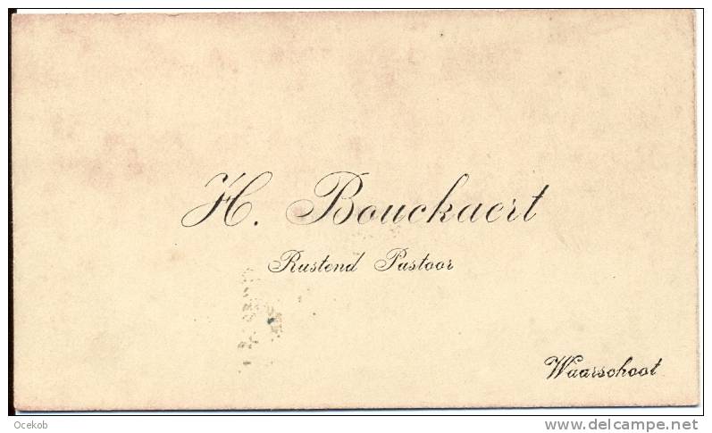 Visitekaart  Pastoor Bouckaert Waarschoot - Cartes De Visite