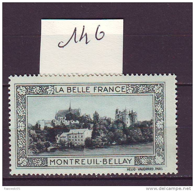 FRANCE. TIMBRE. VIGNETTE. CINDERELLA. BELLE FRANCE................MONTREUIL BELLAY - Tourism (Labels)