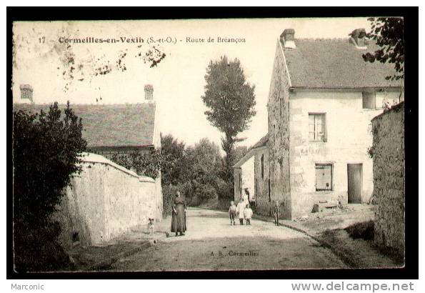 95 - CORMEILLES En VEXIN - Route De Bréançon - Animée - Other & Unclassified