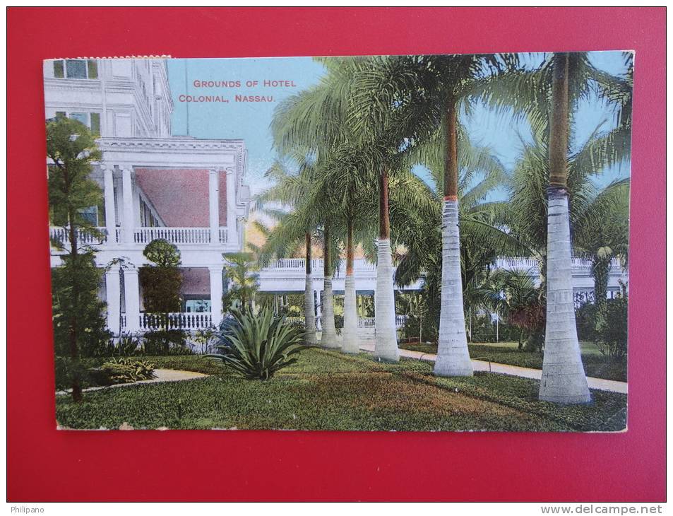 Grounds Of Hotel Nassau Bahamas  1911 Cancel---  --   -   --- Ref 345 - Bahamas