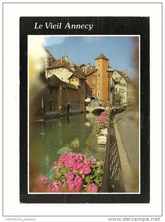 Cp, 74, Annecy, Le Viel Annecy, Multi-Vues, Voyagée 1989 ? - Annecy-le-Vieux