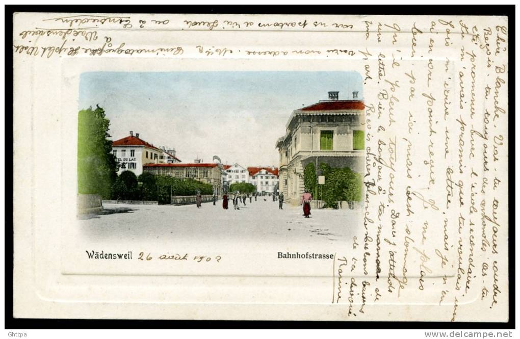 CPA. SUISSE.  Wädensweil.  Bahnhofstrasse.  Rue De La Gare. - Autres & Non Classés