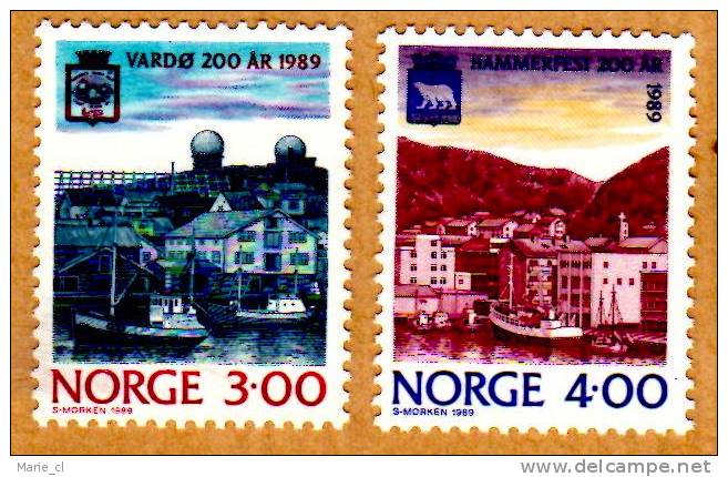 Beaux Timbres Neufs Norvège VARDO Et HAMMERFEST - Ungebraucht