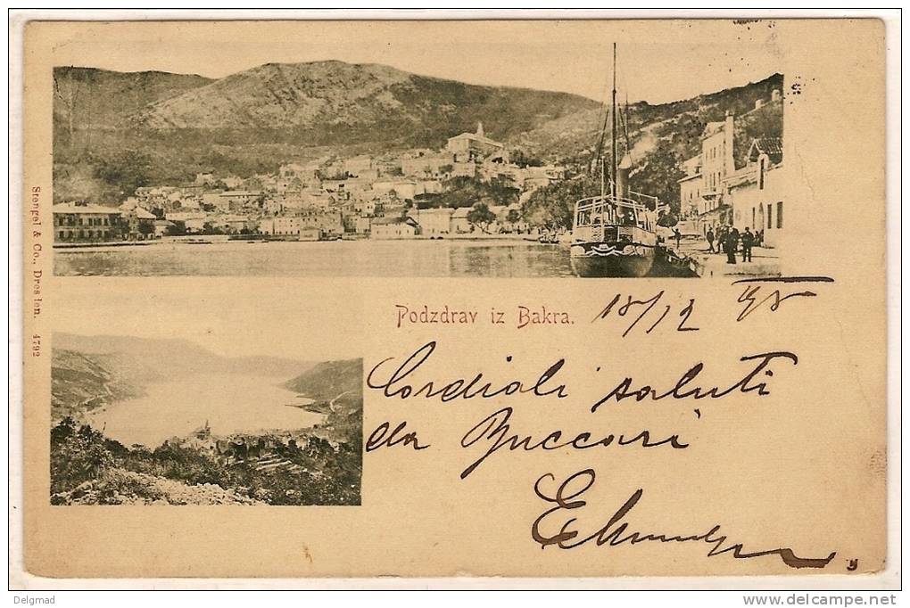 CROATIA Podzdrav Iz BAKRA Buccari 1898 - Croatia