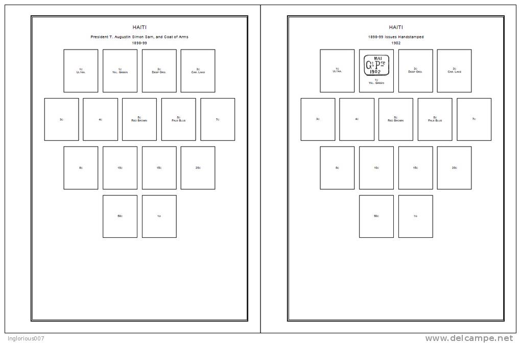 HAITI STAMP ALBUM PAGES 1881-2003 (201 Pages) - Anglais