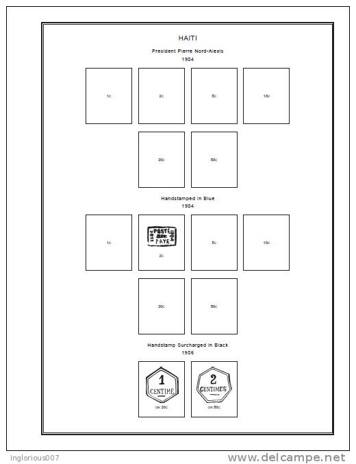 HAITI STAMP ALBUM PAGES 1881-2003 (201 Pages) - Engels