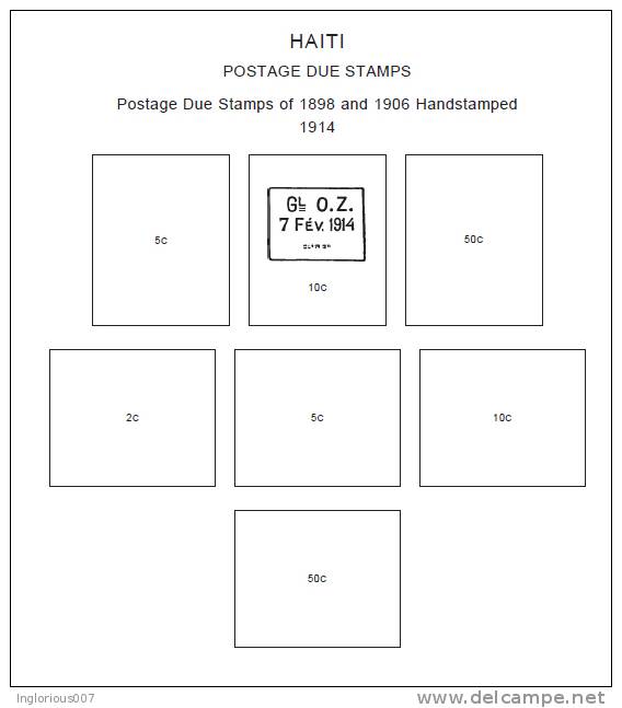 HAITI STAMP ALBUM PAGES 1881-2003 (201 pages)