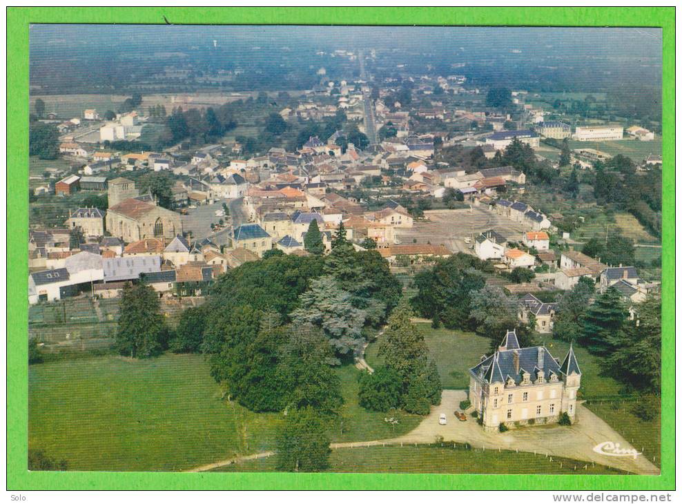 MONTCOUTANT - Vue Générale Aérienne - Au Premier Plan, Le Château De St Claude - Moncoutant