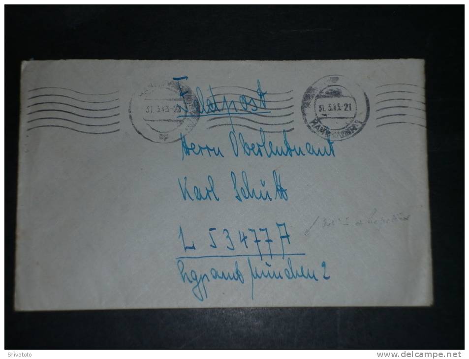 (2465) Germany Old Fieldpost Cover 1943 WW2 L53477A - 360 Section De Projecteur Etat-Major - Lettre Militaire Allemande - Andere & Zonder Classificatie