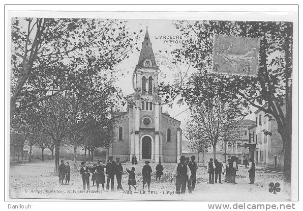 07 // LE TEIL,  L'église  N° 436  / JEU DE BOULES - Le Teil