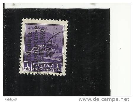 ALBANIA 1939 ASSEMBLEA COSTITUENTE 1F TIMBRATO - Albania