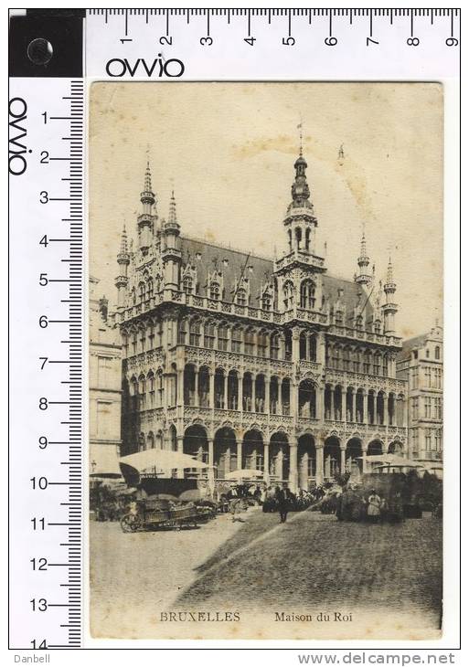 95) BELGIO Bruxelles 1908 Maison Du Roi - Viaggiata Animata MERCATO - Places, Squares