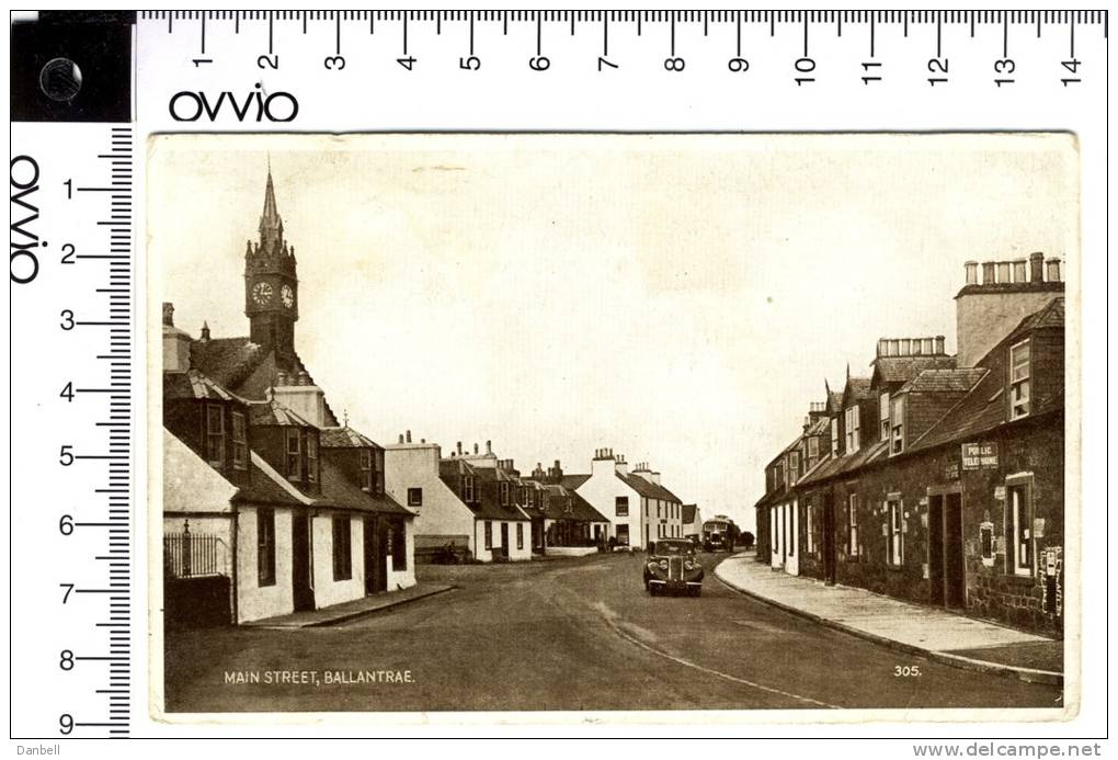 103) SCOTLAND Ballantrae Main Street - Old Cars - Ayrshire