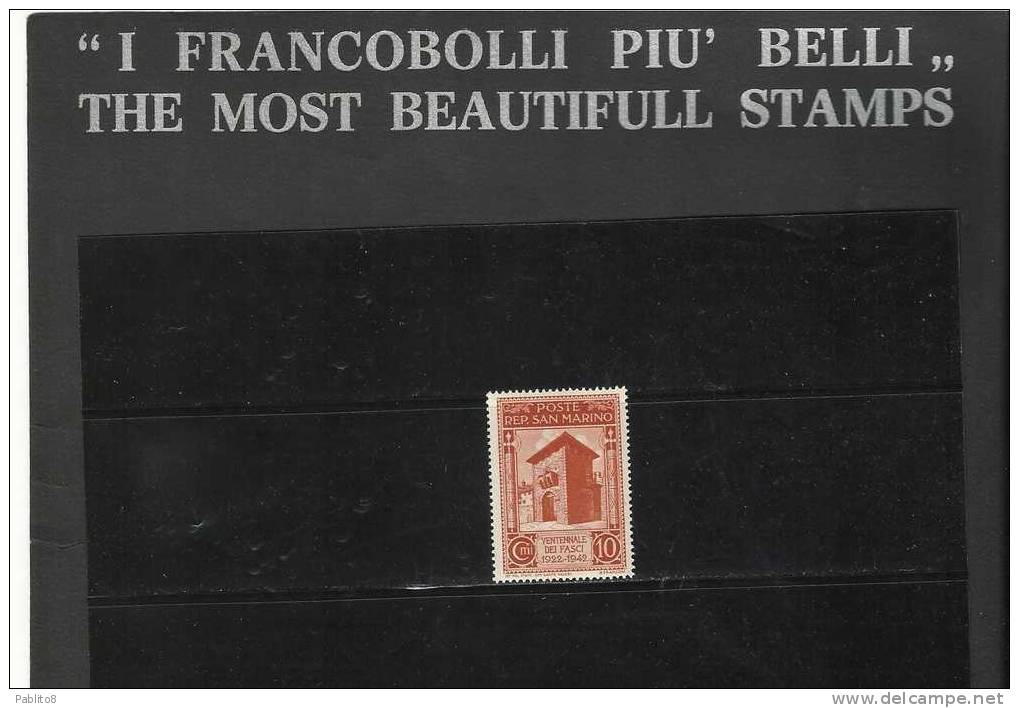 SAN MARINO 1943 VENTENNALI NON EMESSI C.10 MNH - Unused Stamps
