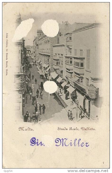 MALTA STRADA REALE  VALLETTA   CPA 1900 - Malte