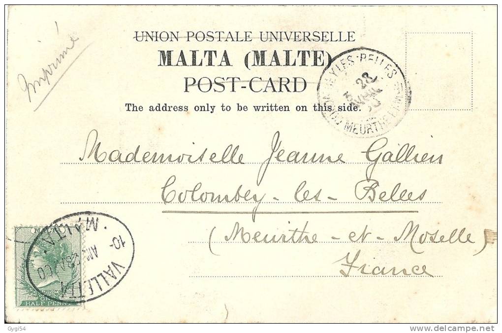 MALTA STRADA REALE  VALLETTA   CPA 1900 - Malte