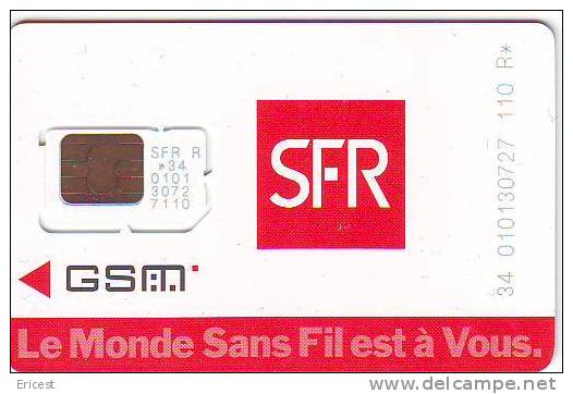 CARTE GSM SFR LE MONDE SANS FIL BON ETAT - Nachladekarten (Handy/SIM)
