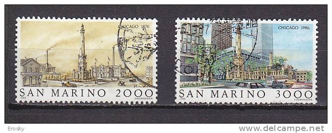 Y8922 - SAN MARINO Ss N°1180/81 - SAINT-MARIN Yv N°1136/37 - Used Stamps