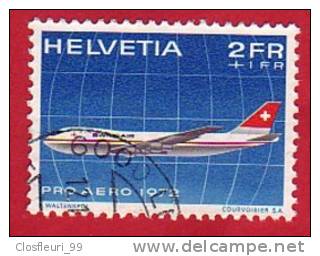 Pro Aéro 1972, Nr 47 / Swissair, Oblitéré, Reines Stempel - Oblitérés