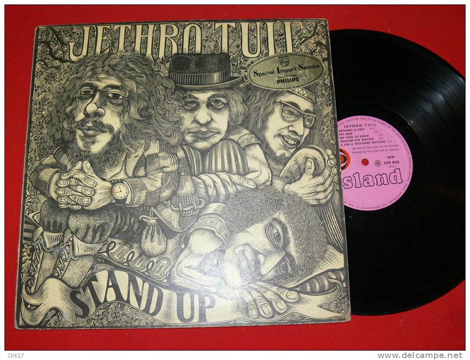 JETHRO TULL STAND UP  AVEC DECOUPAGE 3D INTERIEUR   EDIT CHRYSALIS 1969 - Rock