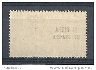 1937 LIBIA 11° FIERA DI TRIPOLI POSTA AEREA 1 LIRA DECALCO MNH ** - RR9387 - Libya