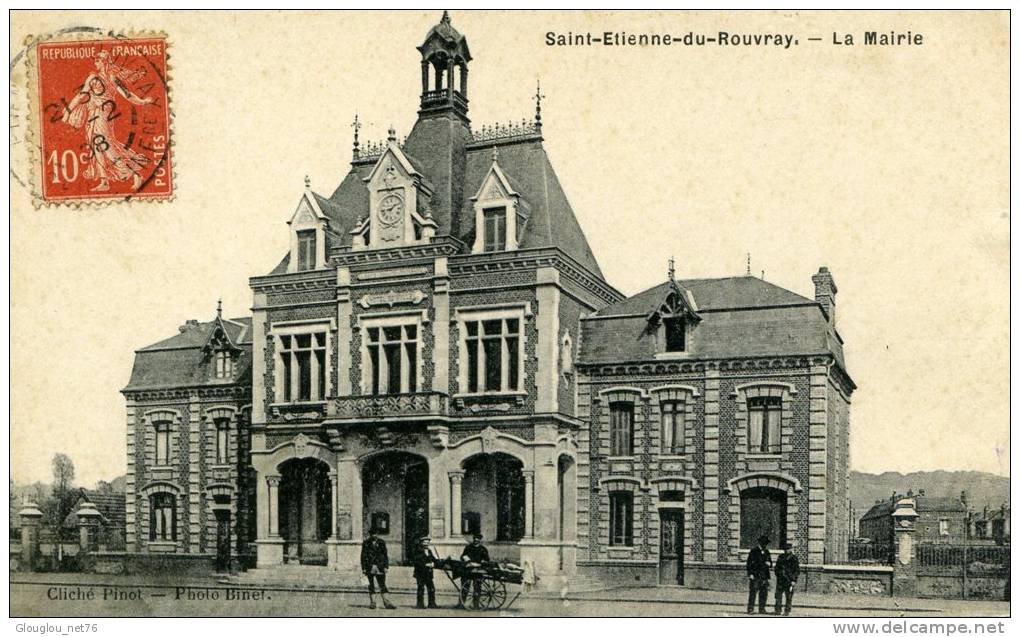 76-ST-ETIENNE DU ROUVRAY...LA MAIRIE......CPA ANIMEE - Saint Etienne Du Rouvray