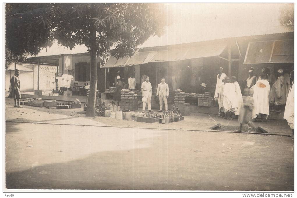 AFRIQUE  - CARTE PHOTO  -  SOUDAN FRANCAIS COLONIALE -  (Troc  - Marché ?)  Datée  1910 - Mali
