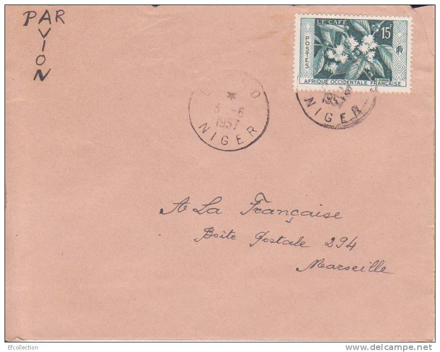 NIGER - 1957 - A.O.F - COLONIES FRANCAISES - LE CAFE - Cartas & Documentos