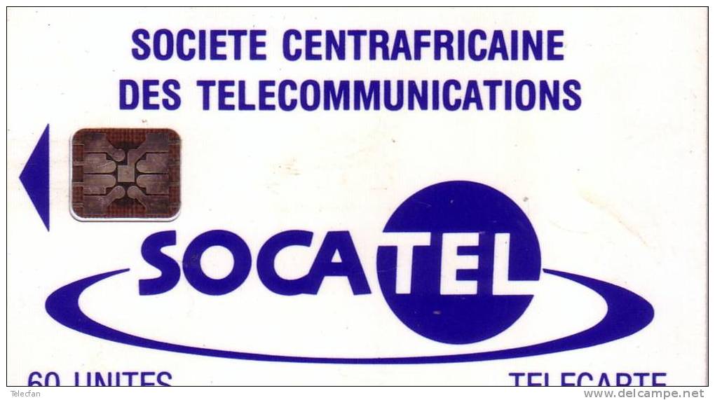 CENTRAFRICAINE SOCATEL 60U SC5 BLEUE N° 43761 GE - República Centroafricana