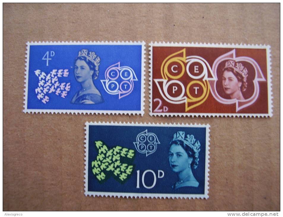 GB 1961  C.E.P.T.  Issue 18th.September MNH Full Set Three Stamps To 10d.. - Ungebraucht