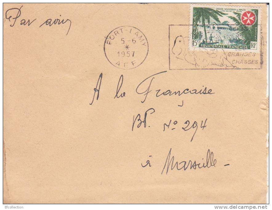 FORT LAMY - TCHAD - Colonies Francaises - Lettre - Flamme - Marcophilie - Covers & Documents