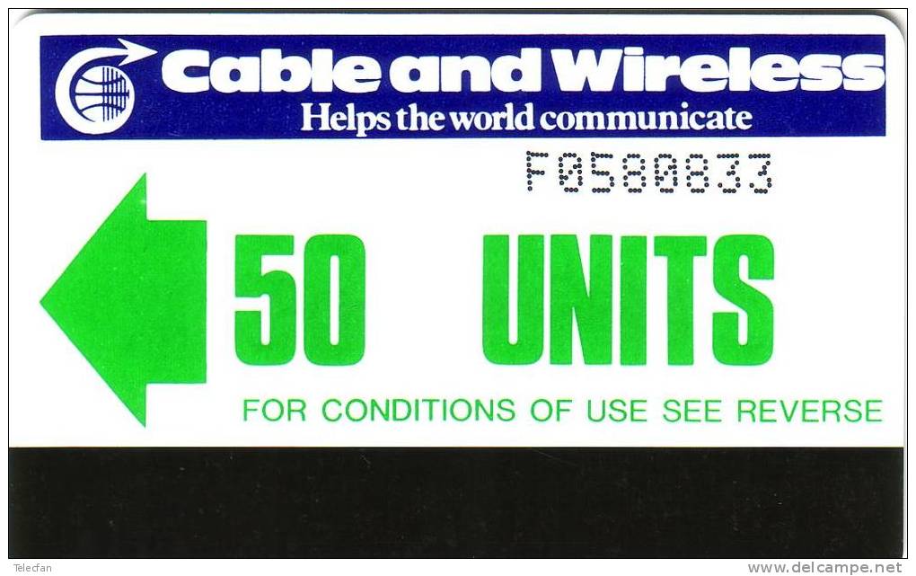 FALKLANDS ISLANDS CABLE ET WIRELESS 50U 1985 UT - Falklandeilanden