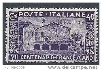 1926 TRIPOLITANIA SAN FRANCESCO 40 CENT MNH ** - RR9398 - Tripolitania