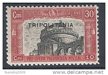 1929 TRIPOLITANIA MILIZIA 30 CENT MH * - RR9398 - Tripolitaine