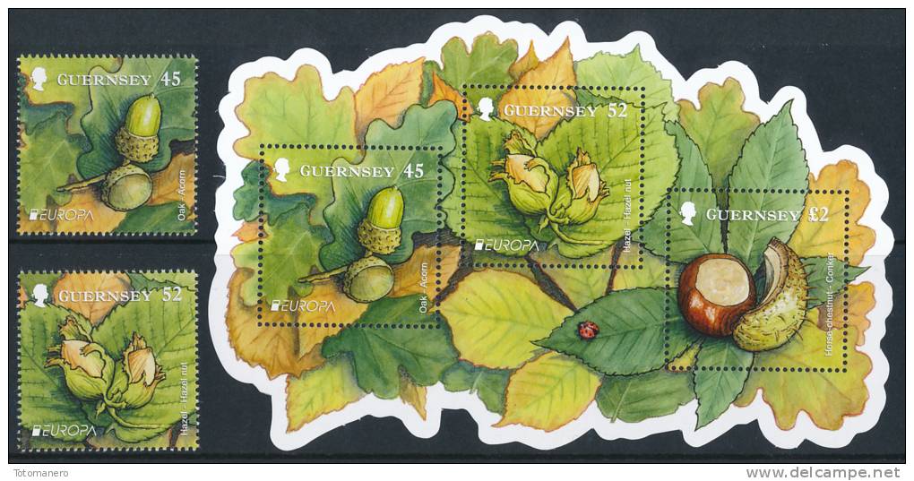 GUERNSEY/Großbritannien EUROPA 2011 "Forests", Logo Set & Minisheet** - 2011