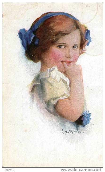 C. BARBER - Petite Fille En Bleu - Barber, Court