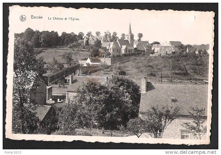 Berzée.-  Le Château Et L'Eglise. Voyagée. - Walcourt