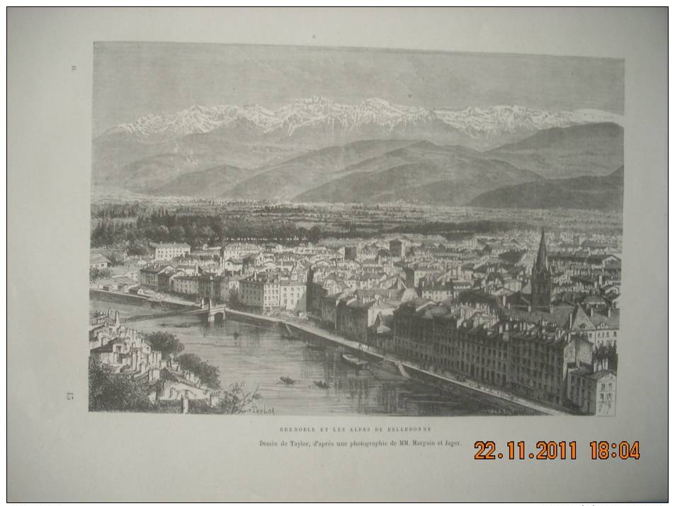 F  521      GRENOBLE     GRAVURE        DATANT  VERS 1900    TAYLOR  MARGAIN JAGER - Other & Unclassified
