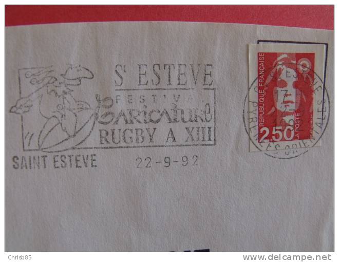 OBLITERATION FRANCAISE 1988 66 PYRENEES ORIENTALES ST ESTEVE - Rugby